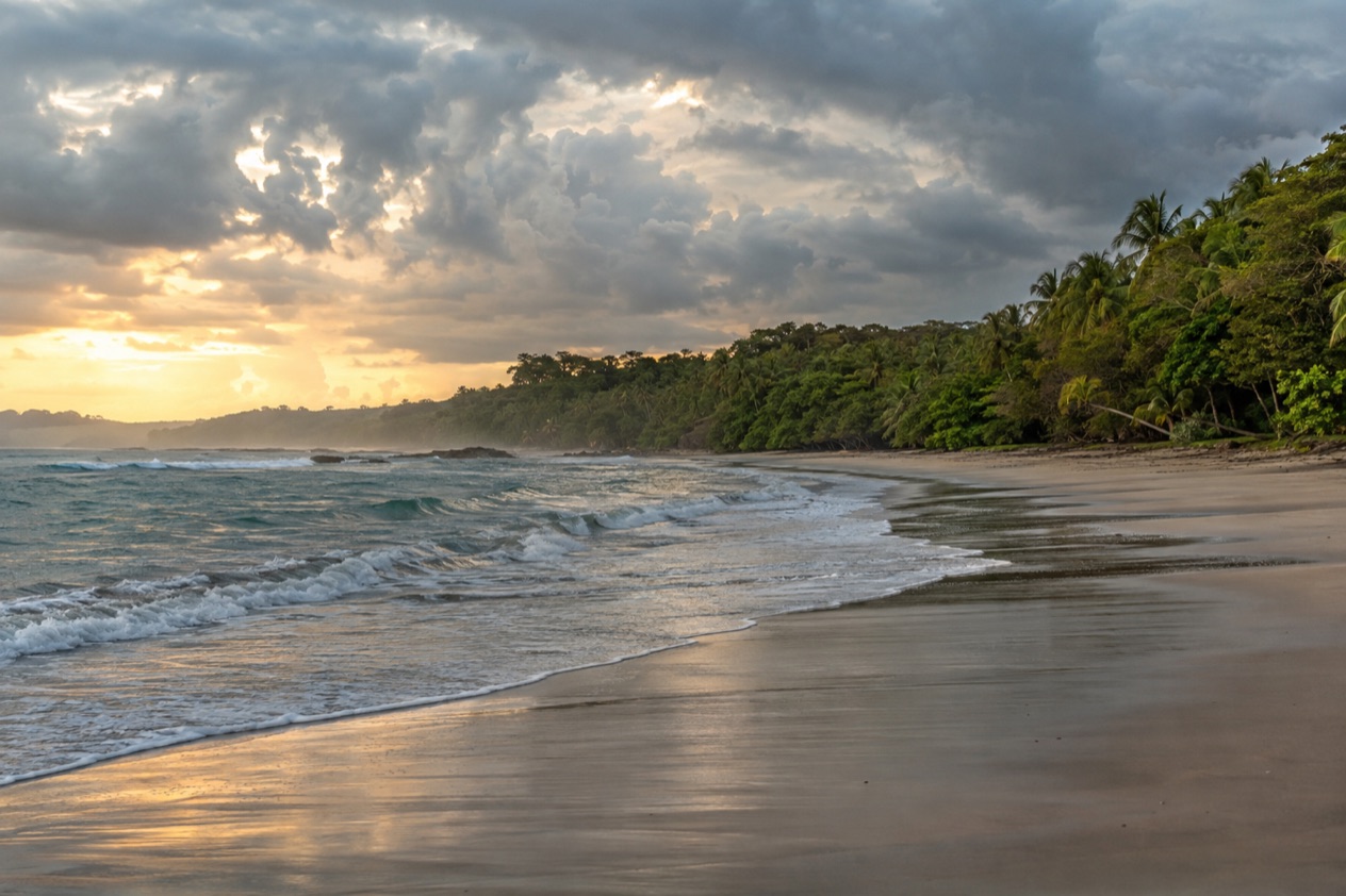Playa Guiones at Nosara in the rainiest months