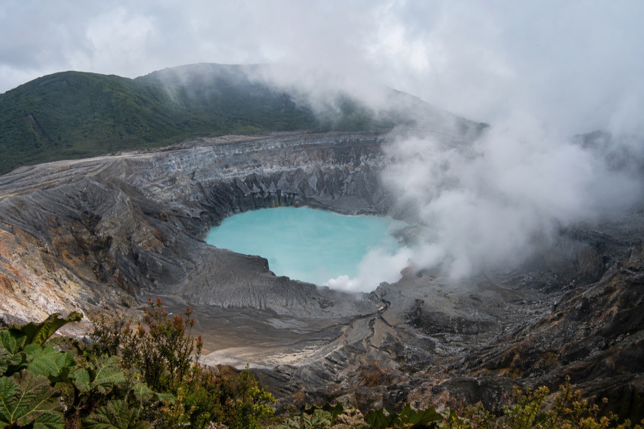The crater lake of Poas Volcano