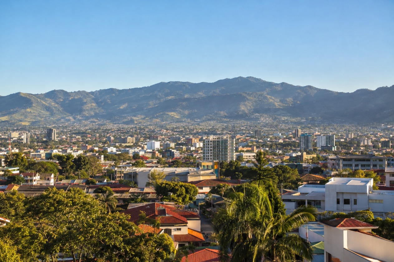 The Central Valley and the mountains around San Jose in the dry season