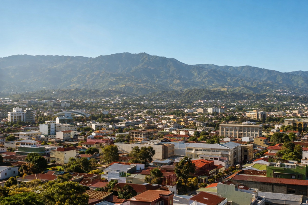 The Central Valley and the mountains around San Jose in the dry season