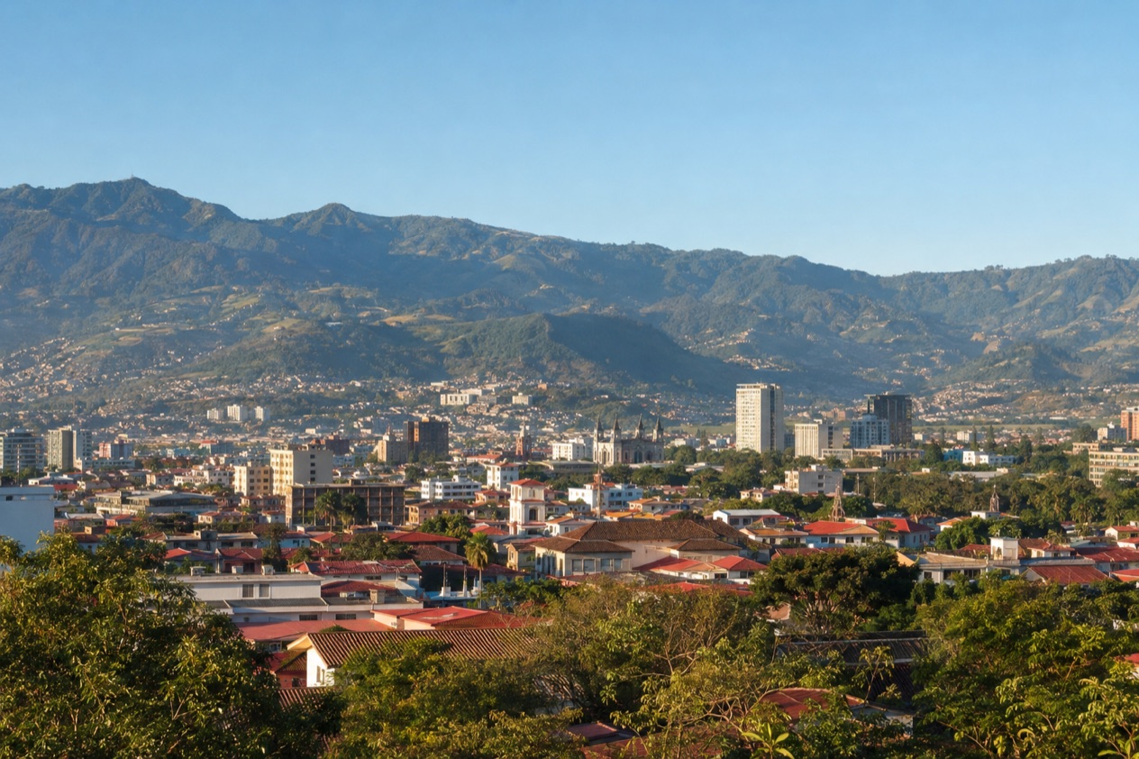 The Central Valley and the mountains around San Jose in the dry season