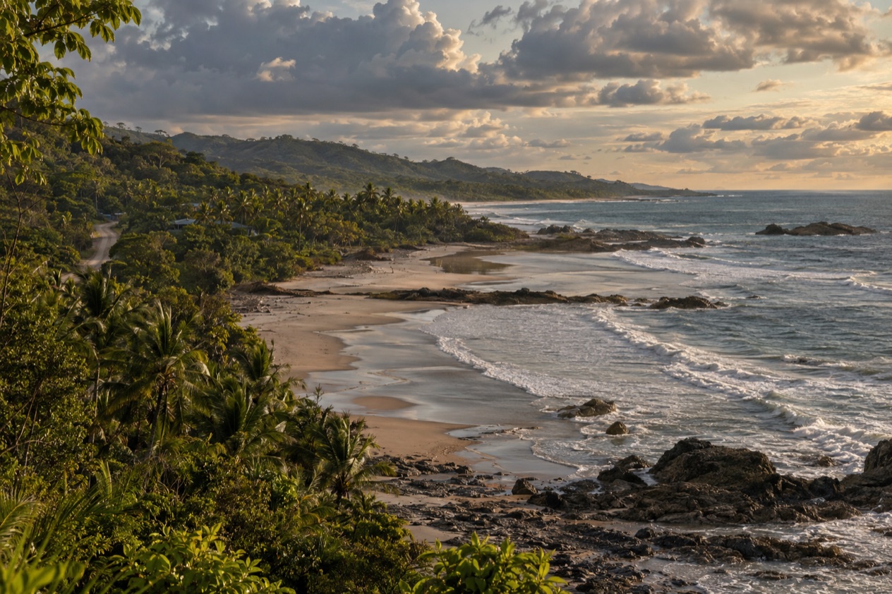 The beach at Santa Teresa in the rainiest months