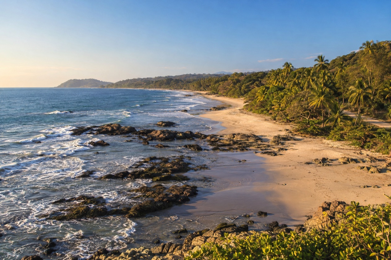 The beach at Santa Teresa in the dry season