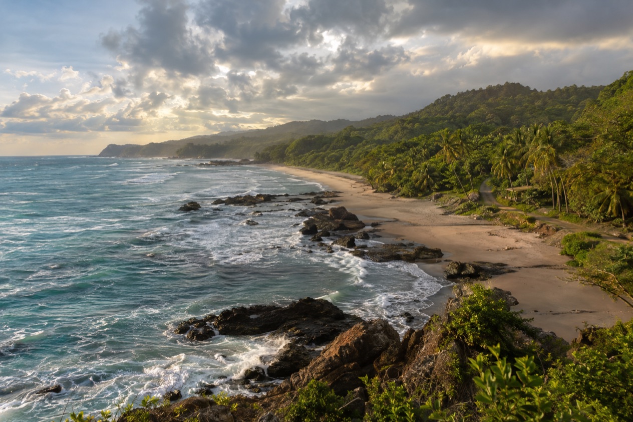 The beach at Santa Teresa in the rainiest months