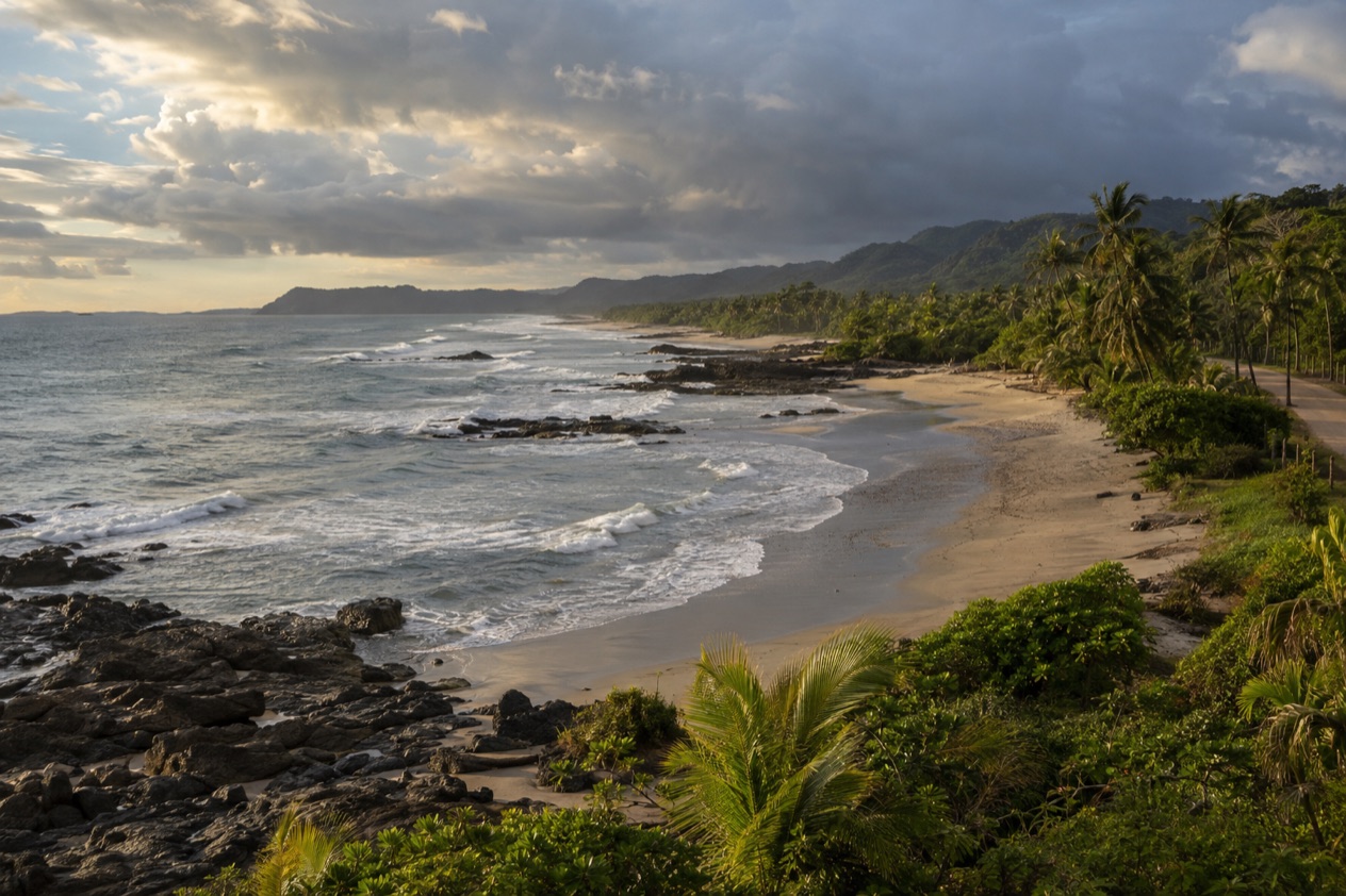 The beach at Santa Teresa in the rainiest months
