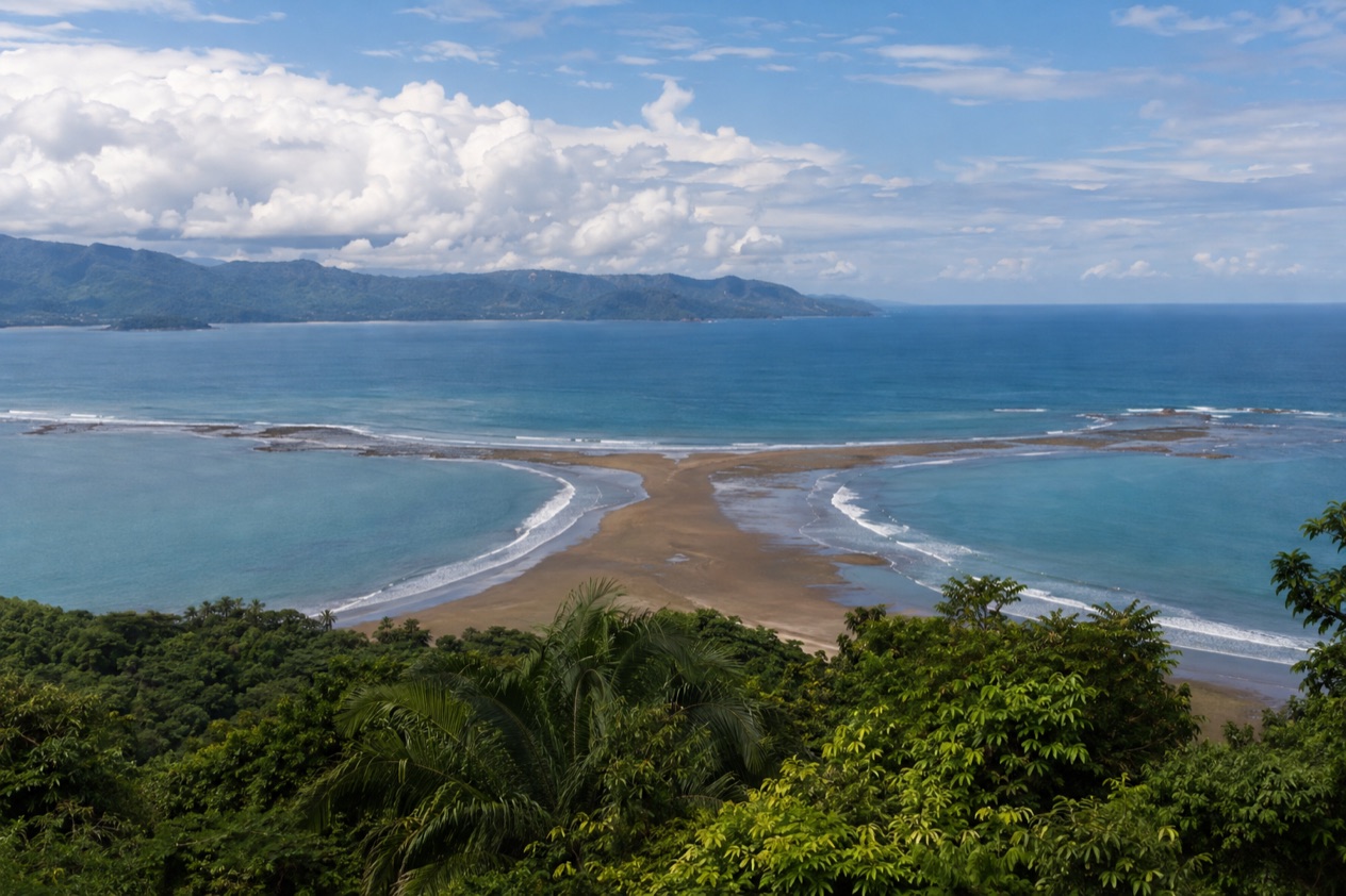 The sandbar of Marino Ballena near Uvita