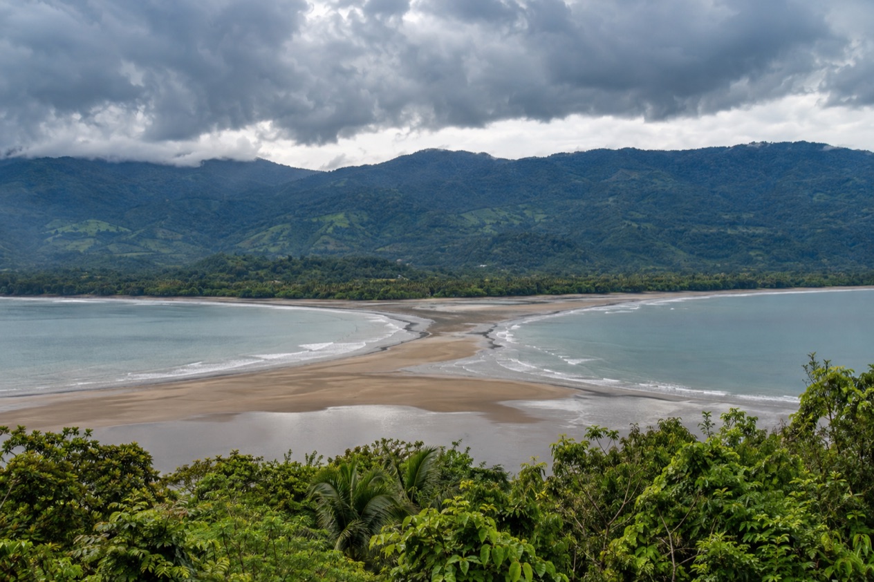 The sandbar of Marino Ballena near Uvita in the rainiest months