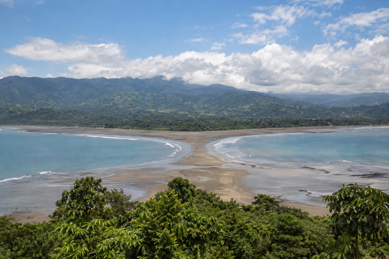 The sandbar of Marino Ballena near Uvita