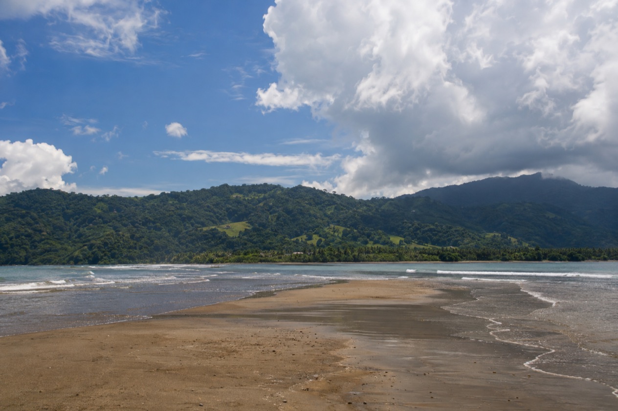 The sandbar of Marino Ballena near Uvita in the green season