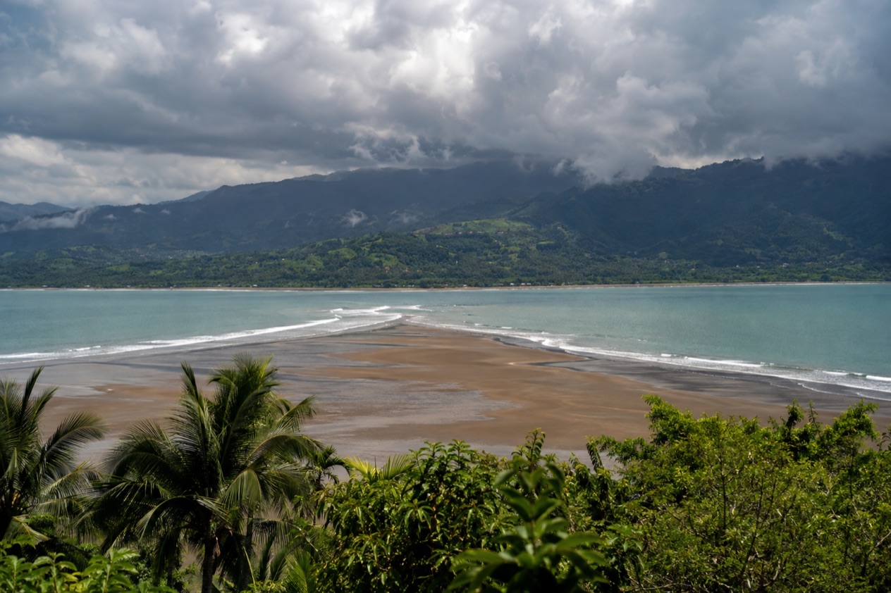 The sandbar of Marino Ballena near Uvita in the rainiest months