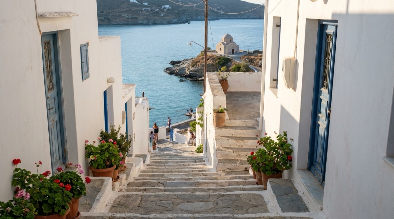 A Greek island village