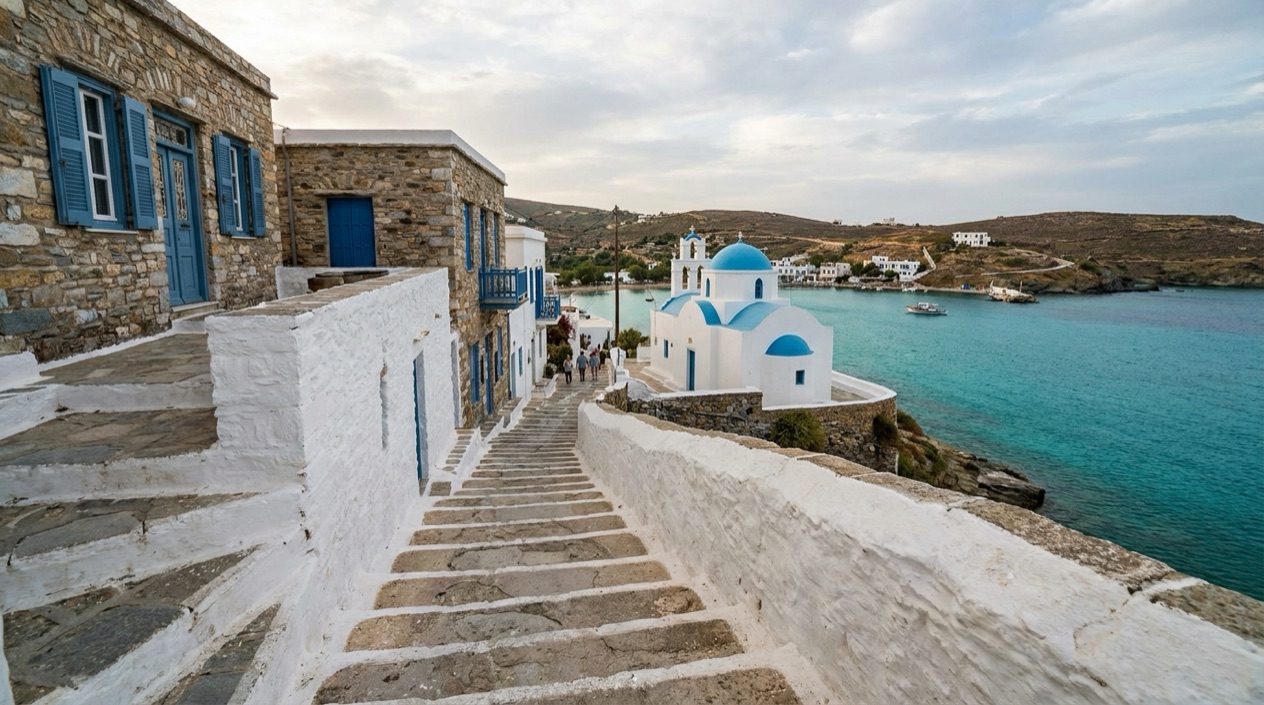 A Greek island village