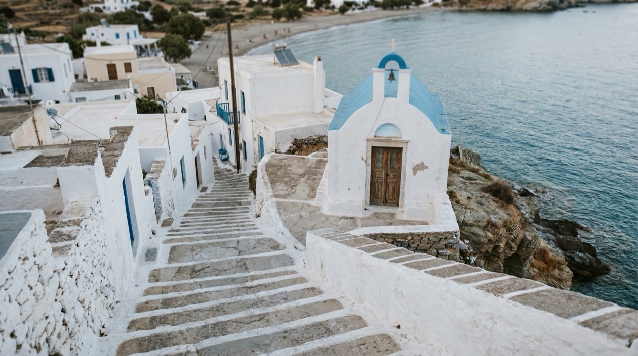 A Greek island village