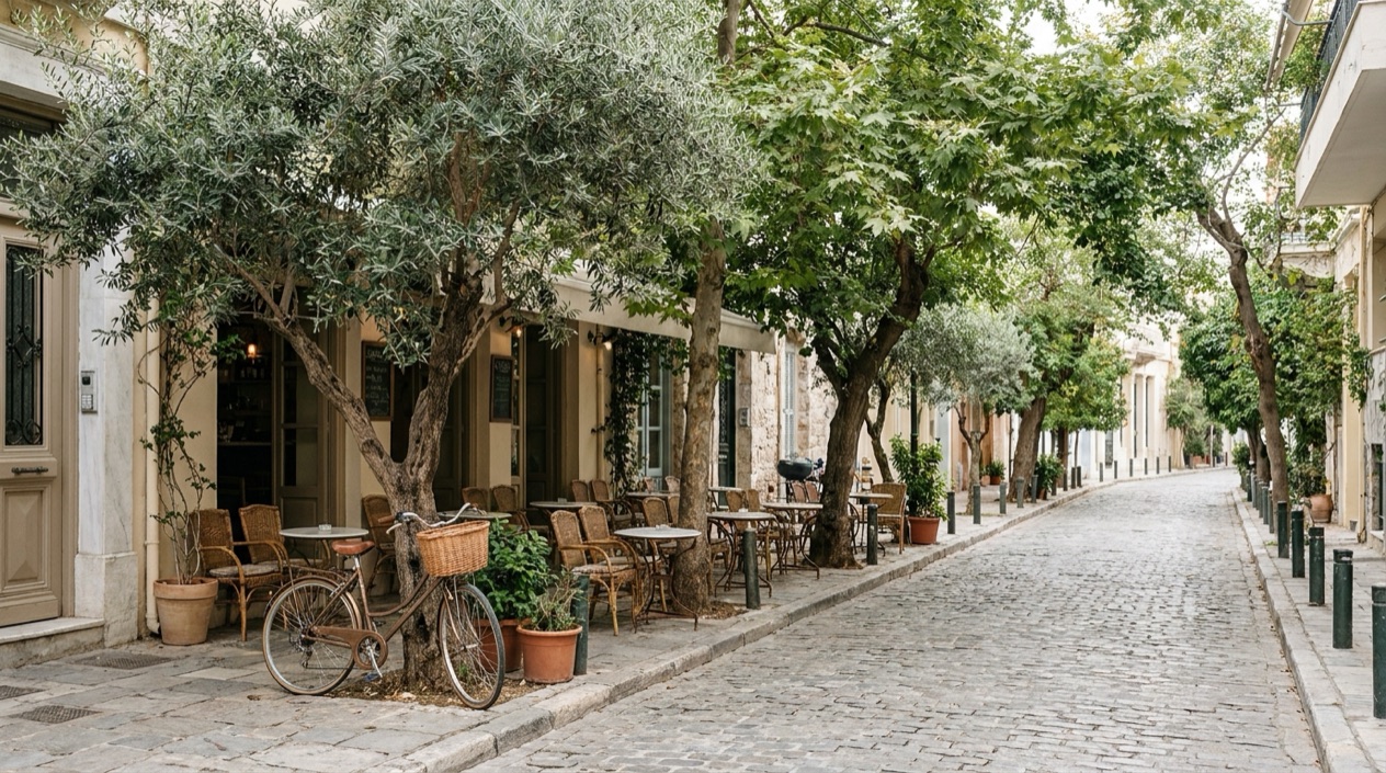 A quiet street in Athens