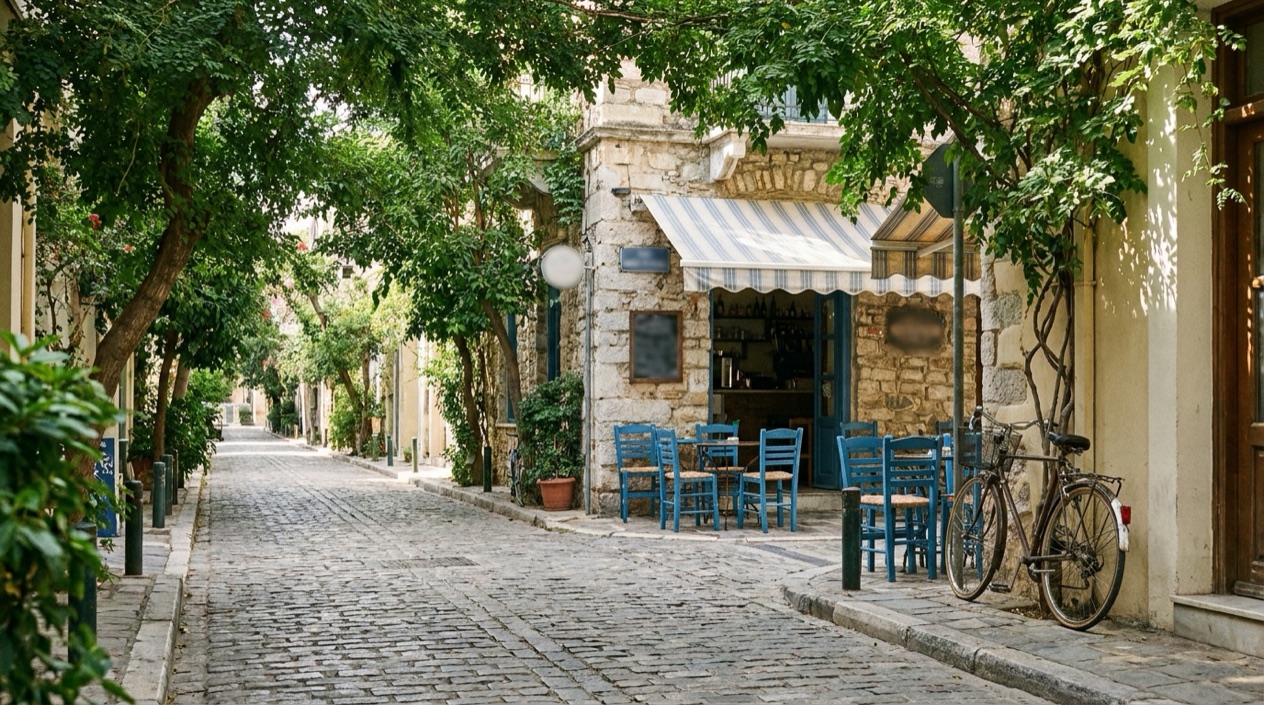 A quiet street in Athens