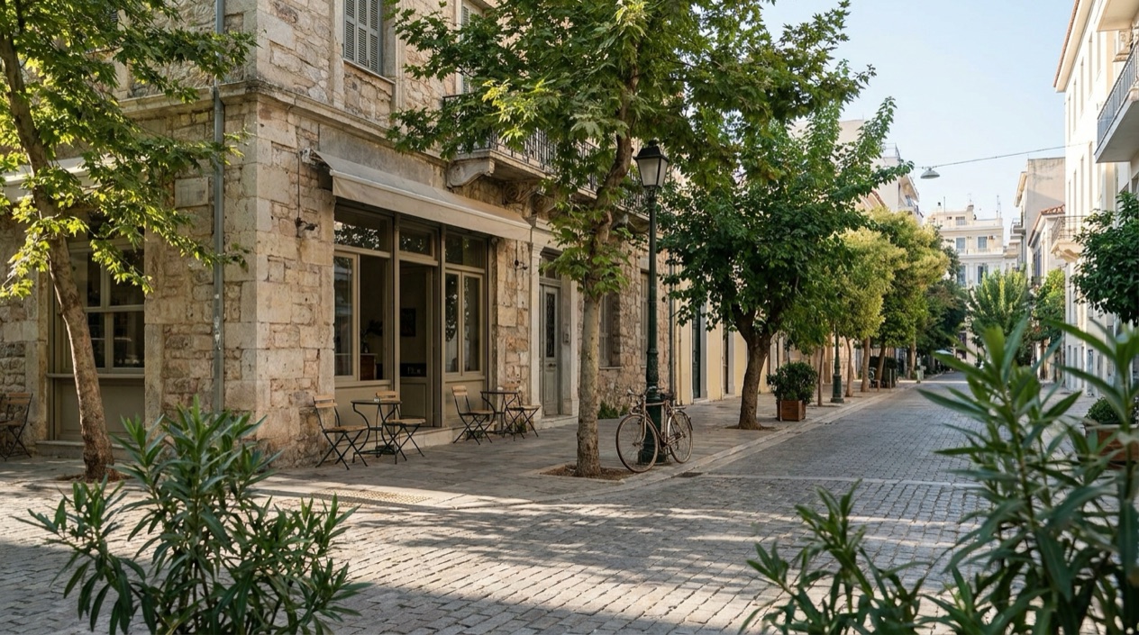 A quiet street in Athens