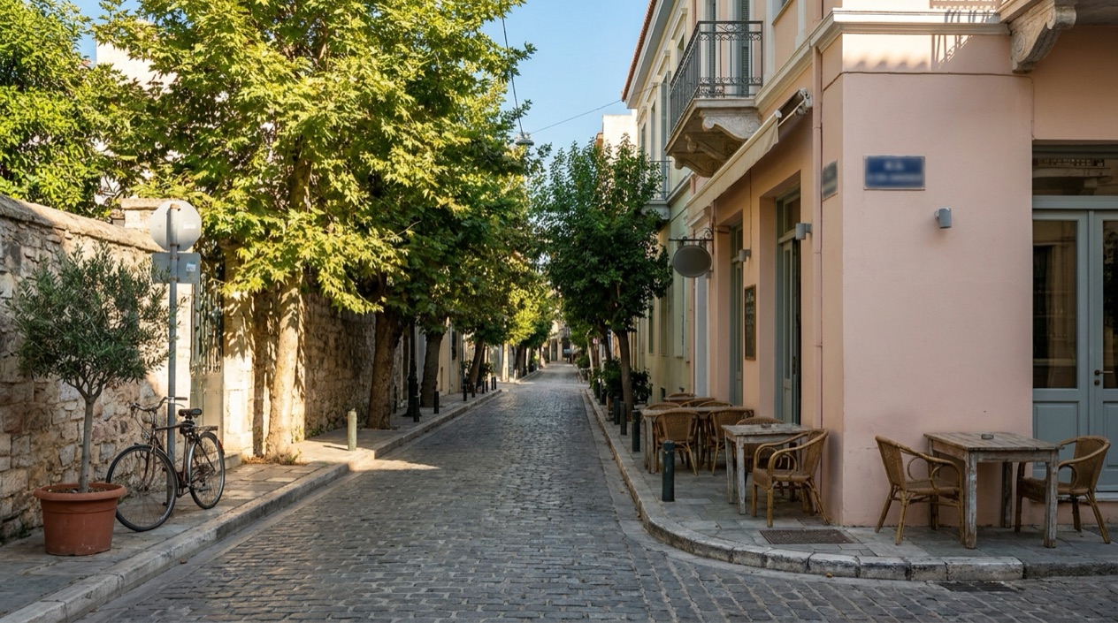 A quiet street in Athens