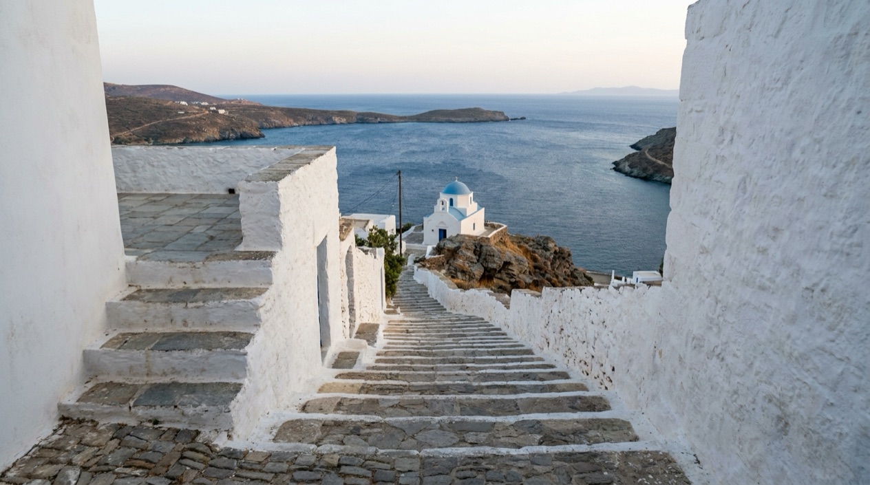 A Greek island village