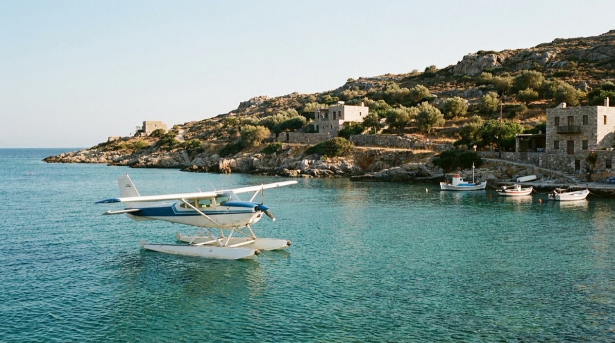 A seaplane in Greece
