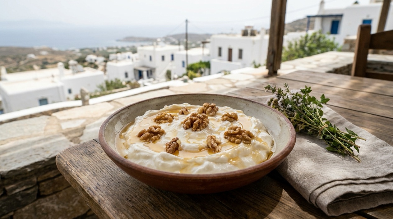 Greek yogurt with honey