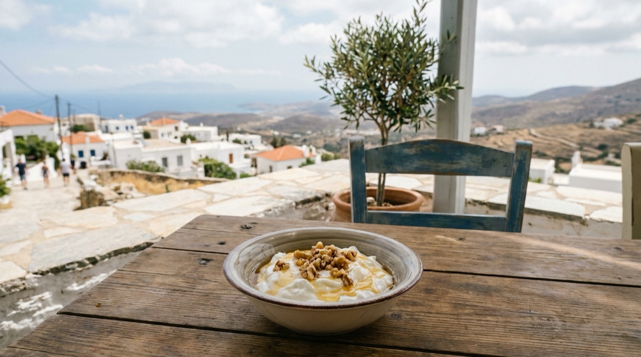 Greek yogurt with honey