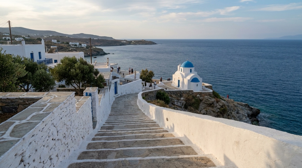 A Greek island village