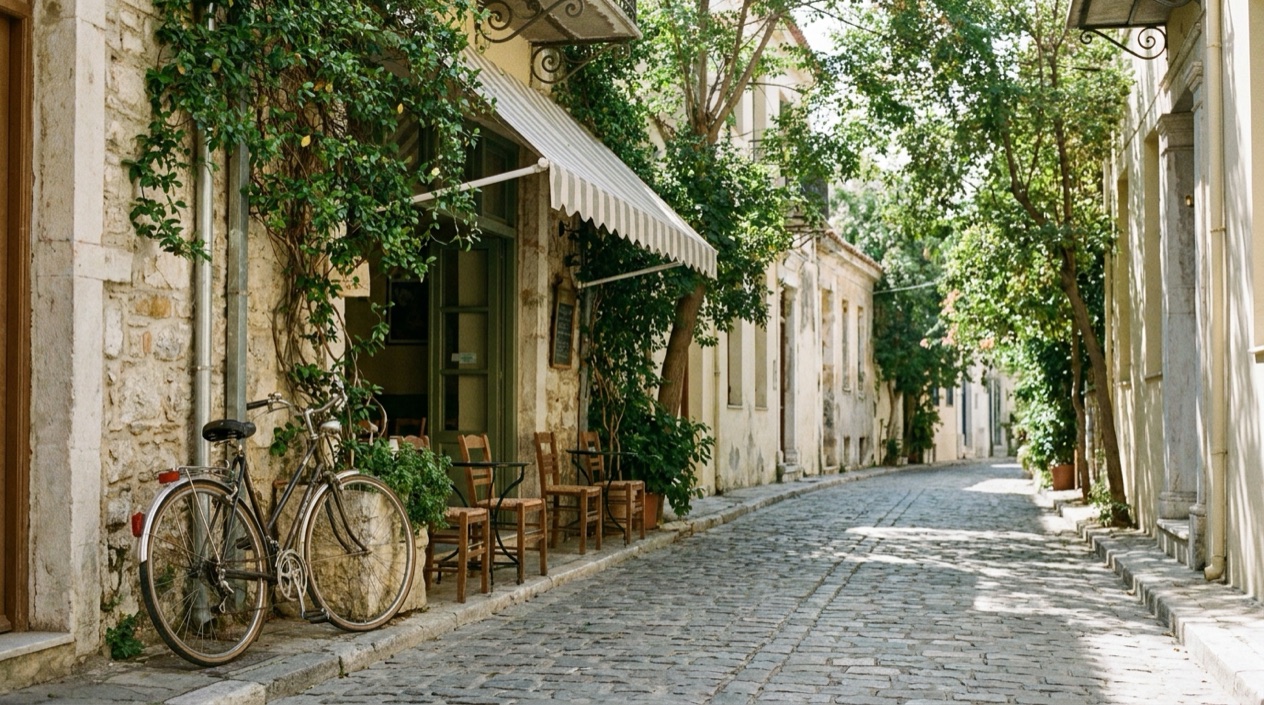 A quiet street in Athens