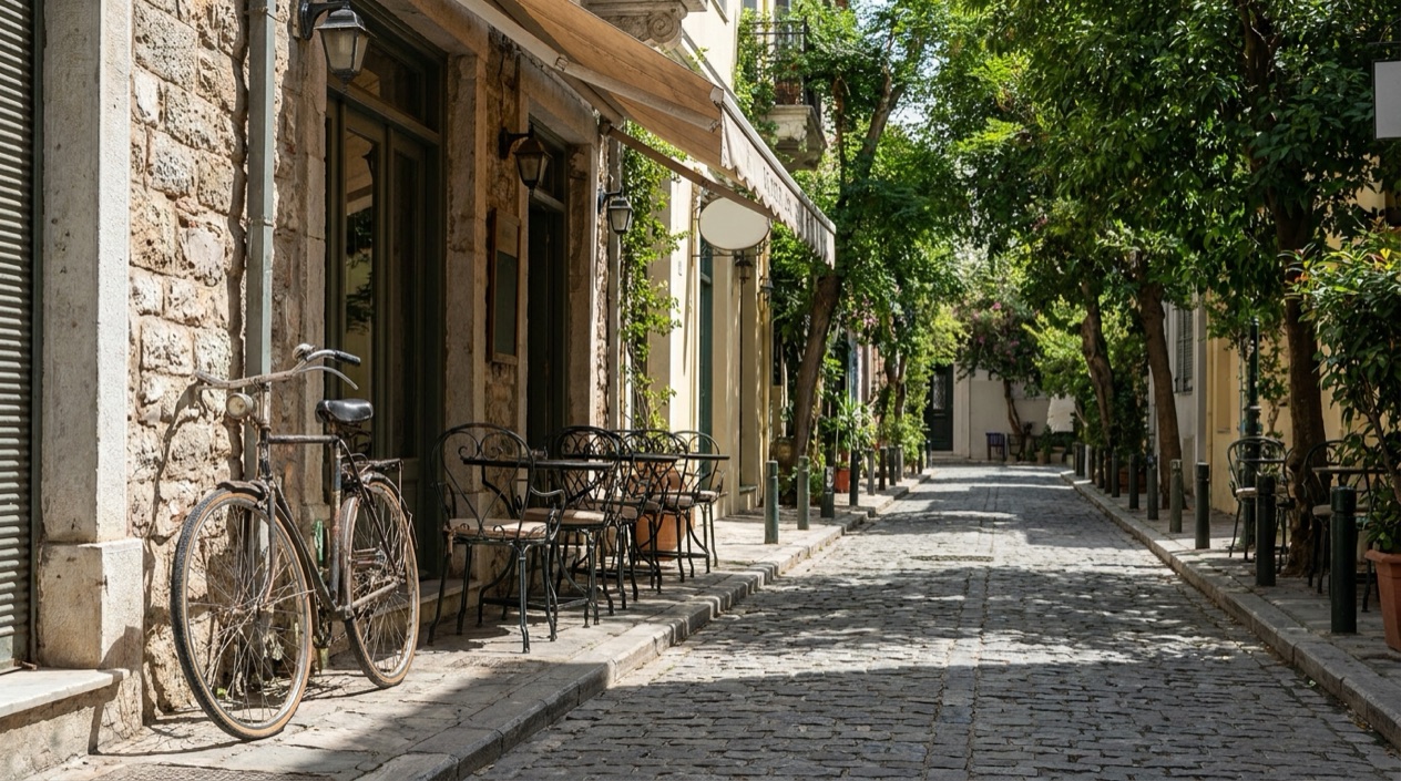A quiet street in Athens
