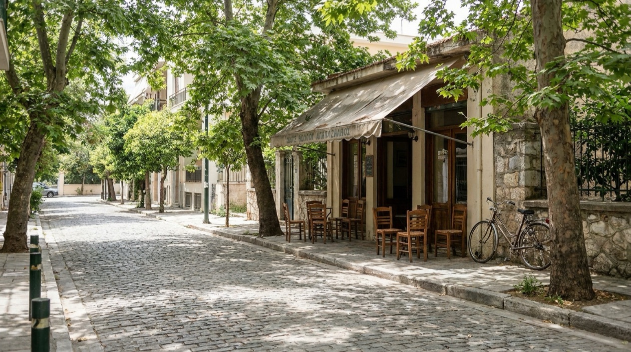 A quiet street in Athens