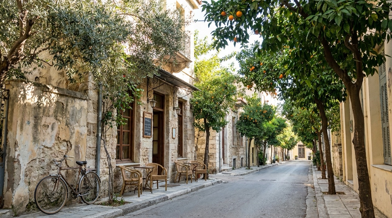 A quiet street in Athens
