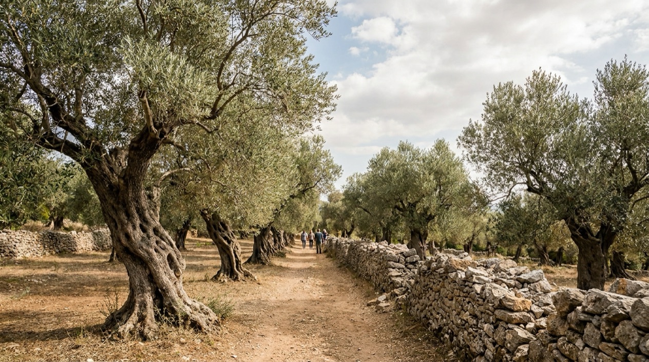 An olive grove in Greece