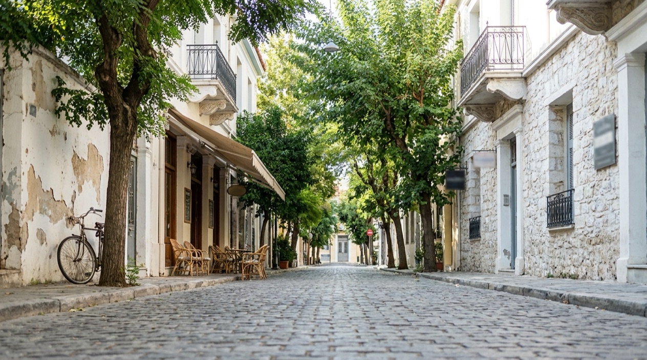 A quiet street in Athens