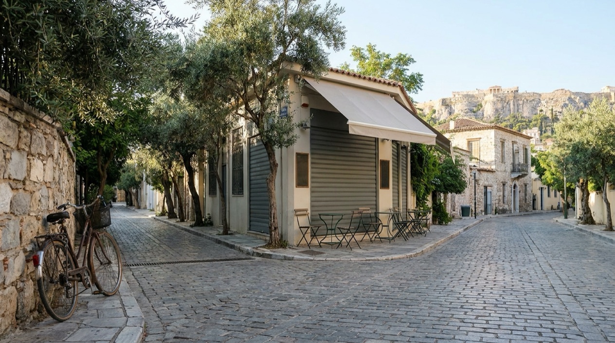 A quiet street in Athens