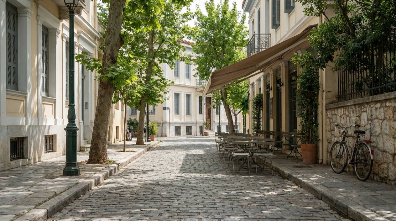 A quiet street in Athens