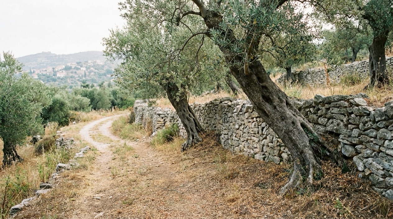 An olive grove in Greece