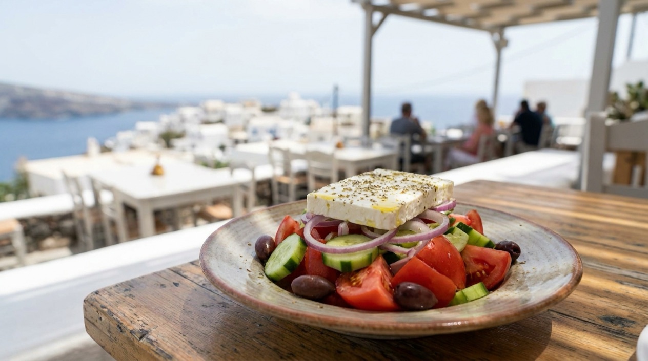 A Greek salad