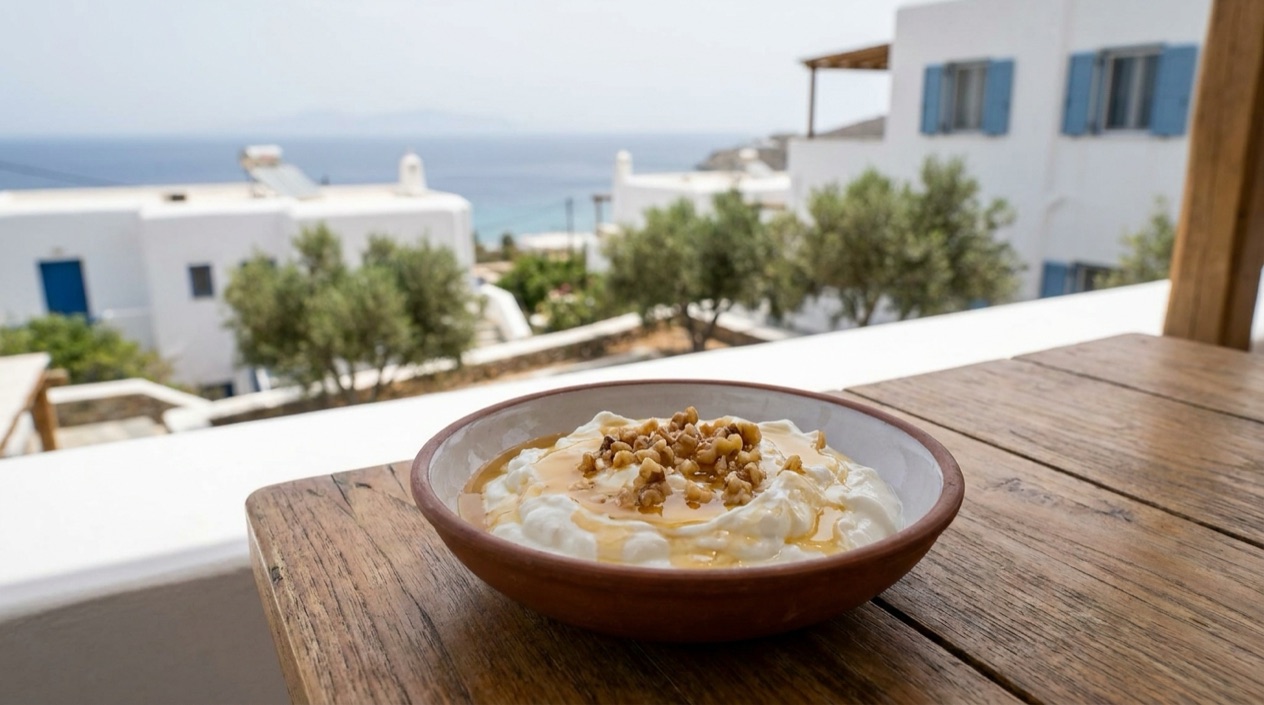 Greek yogurt with honey