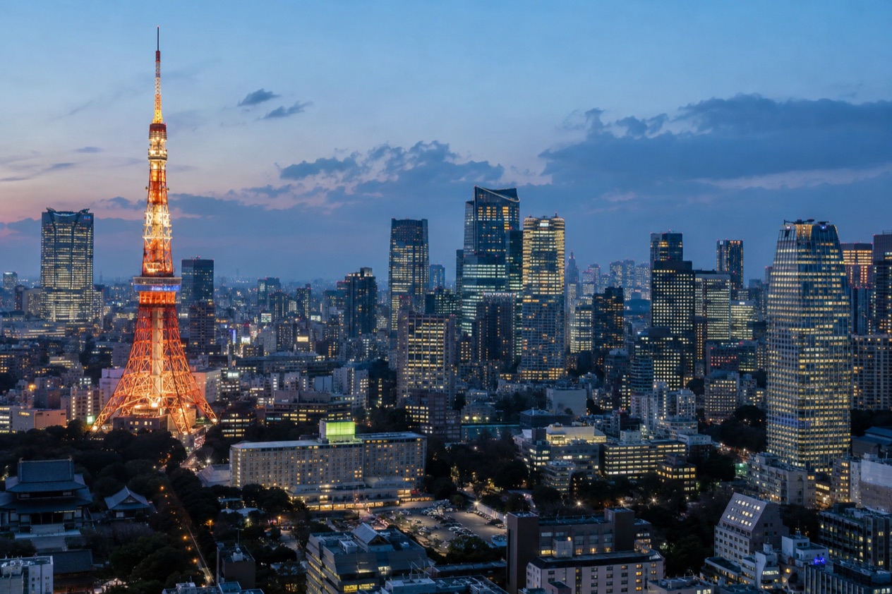 The Tokyo skyline
