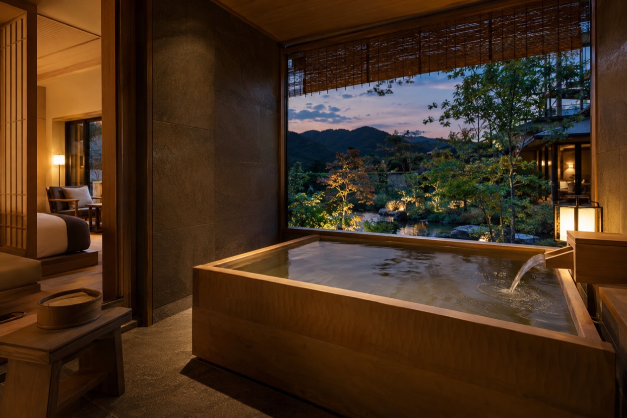 A luxury hotel room in Japan