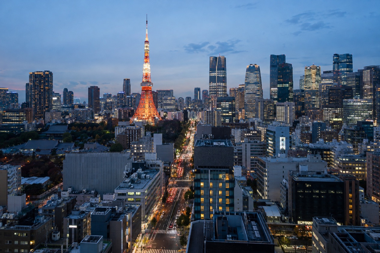 The Tokyo skyline
