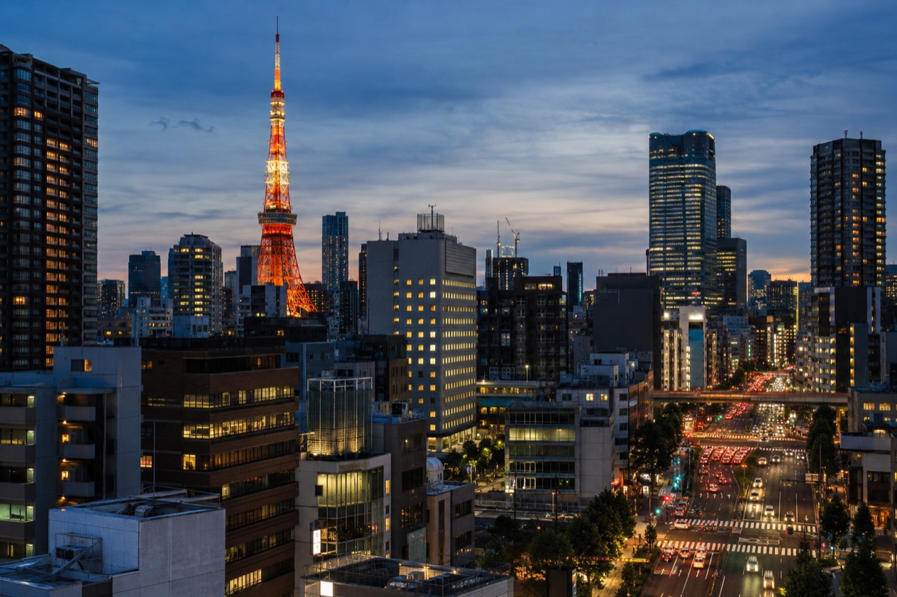 The Tokyo skyline