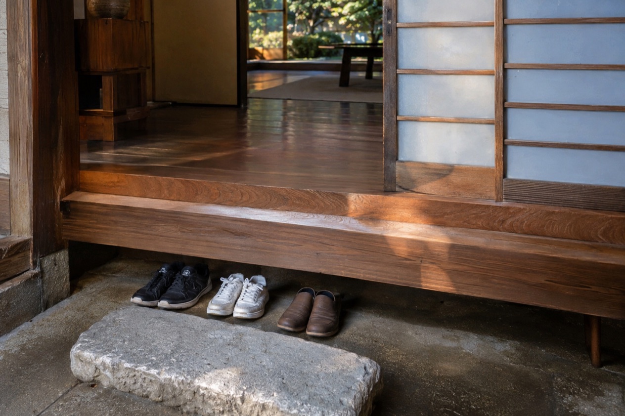 Shoes at the entrance
