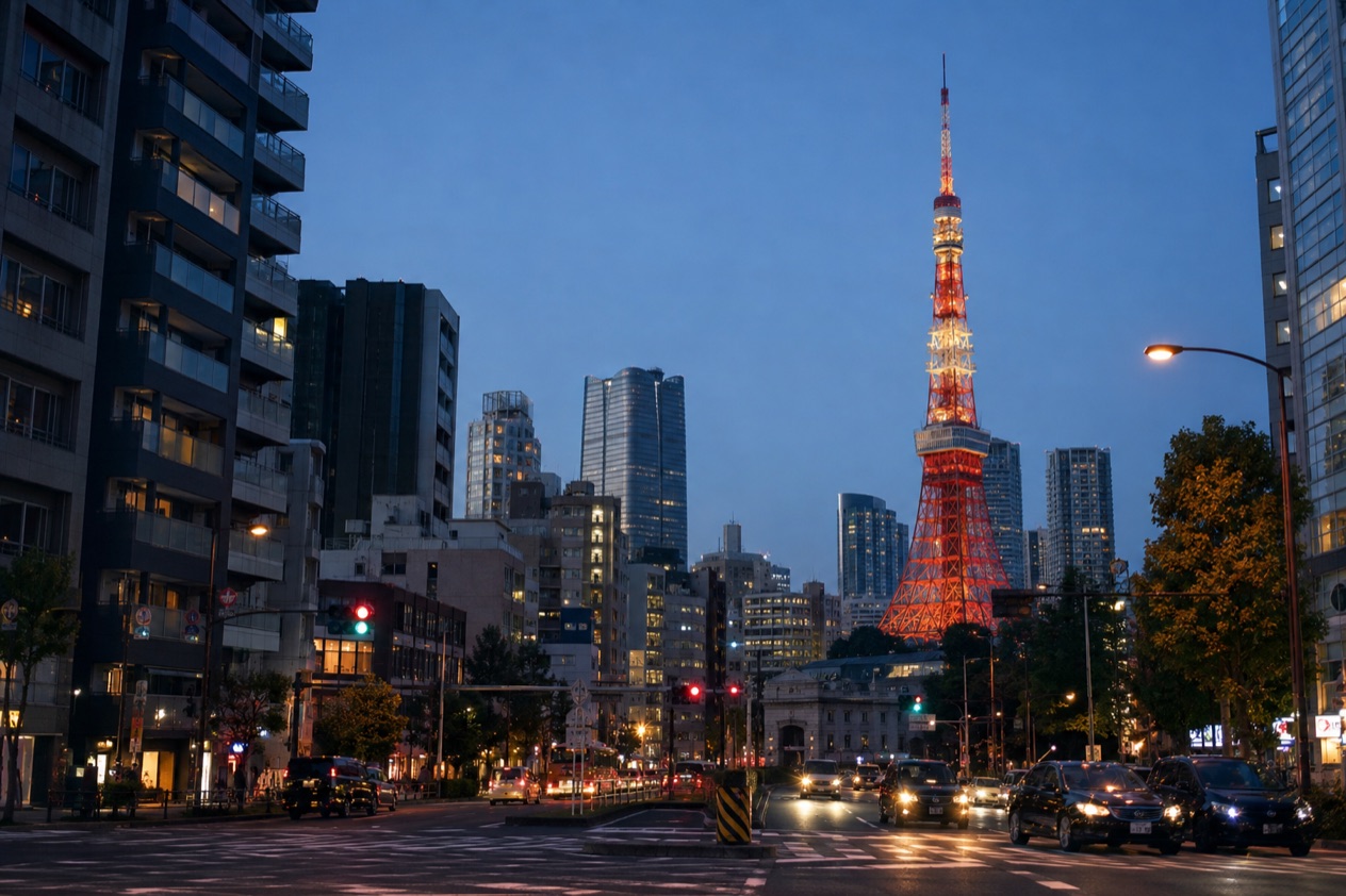 The Tokyo skyline