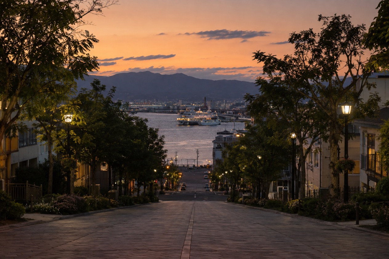 A slope street in Hakodate