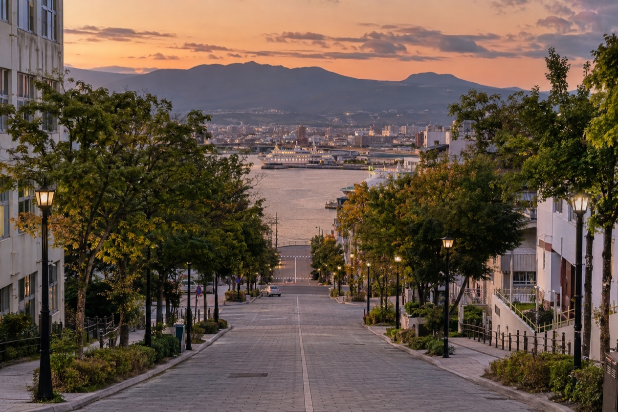 A slope street in Hakodate