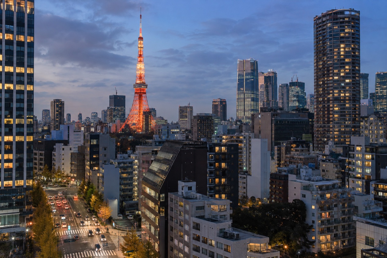 The Tokyo skyline
