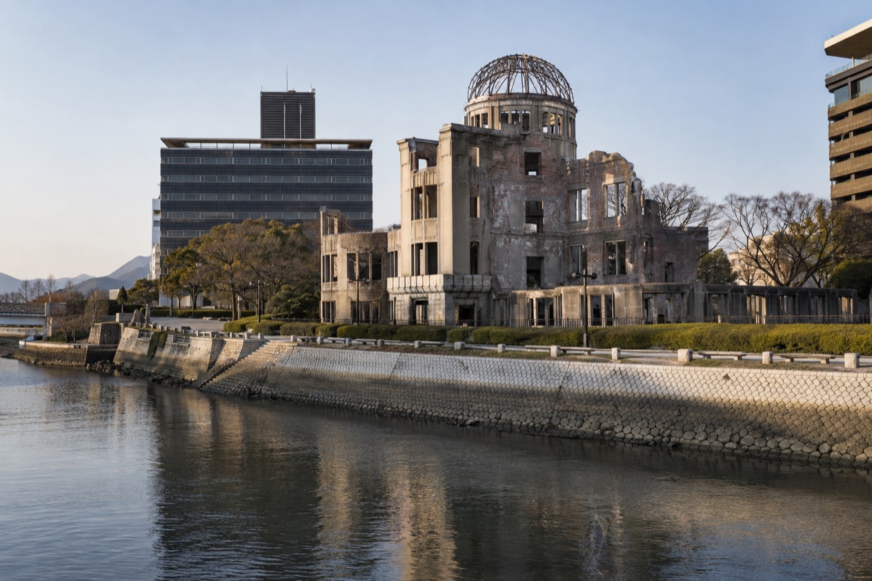 The Atomic Bomb Dome in Hiroshima in winter