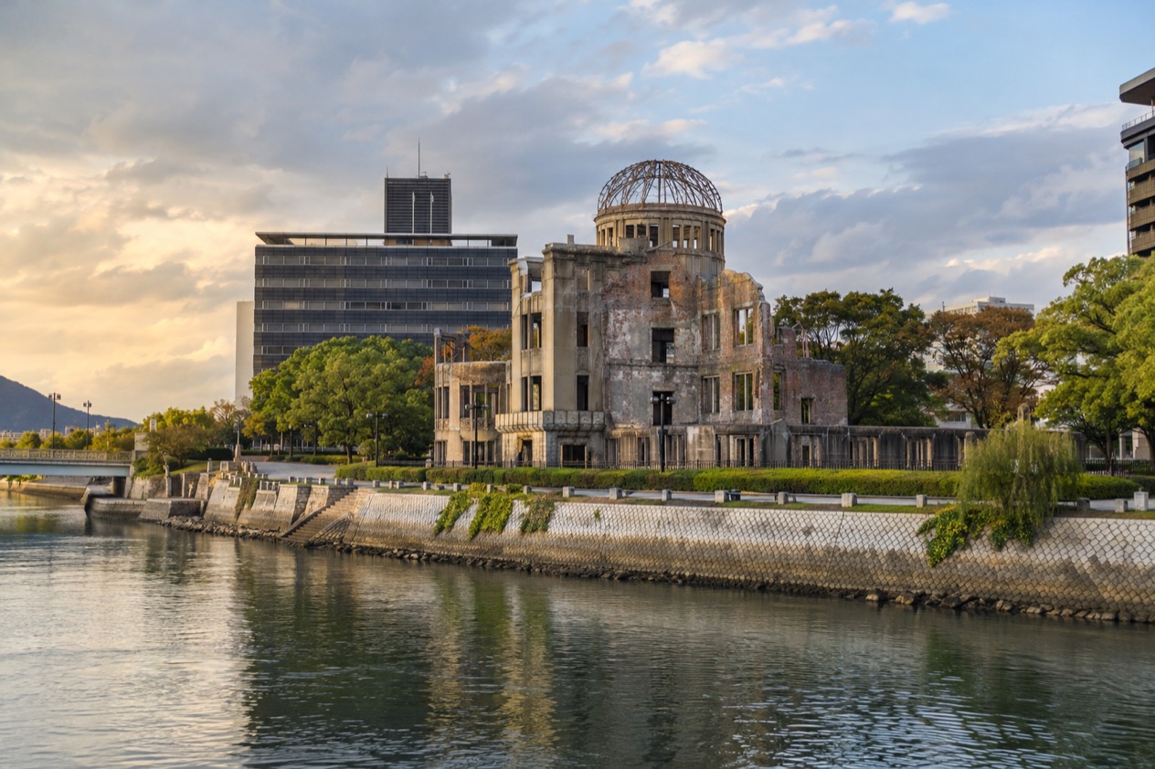 The Atomic Bomb Dome in Hiroshima in early autumn