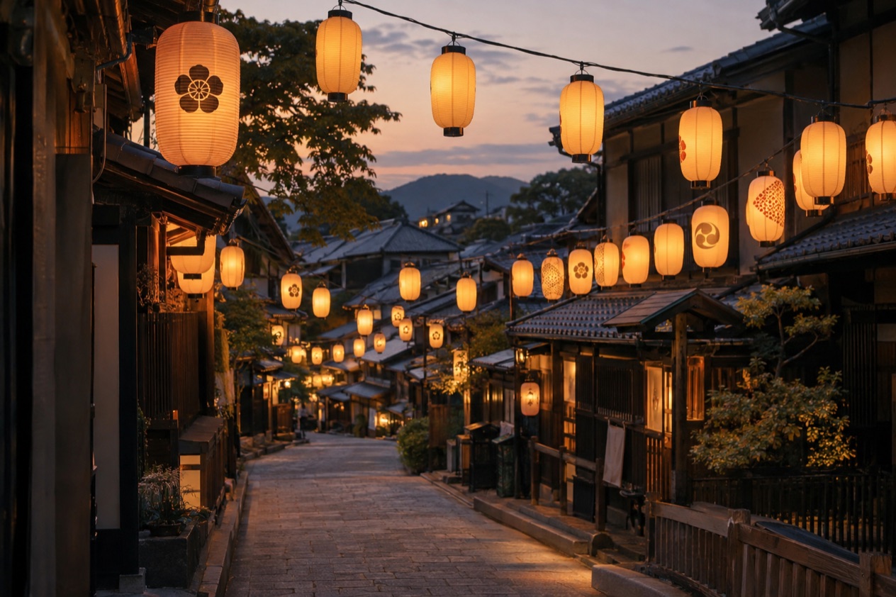 Lanterns at a Japanese festival