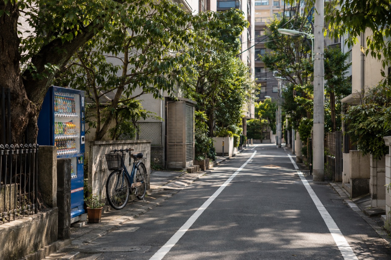 A quiet street in Tokyo